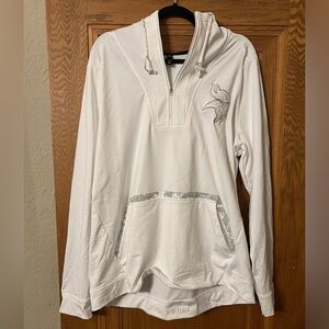 UNRL Minnesota Vikings 2023 season white-out quarter zip hoodie